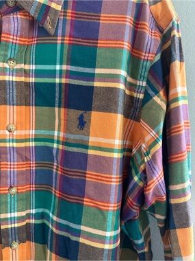 MENS ▪️Ralph Lauren Multicolor Plaid Button-Down Shirt ( L )